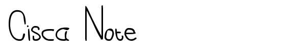 Cisca Note font preview